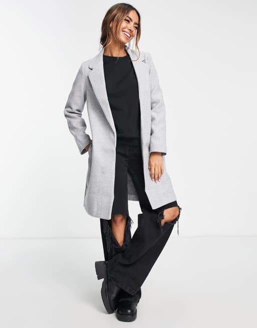 Stradivarius tailored coat in grey 