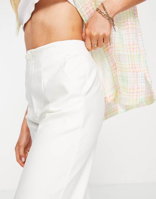 White culotte trousers sale