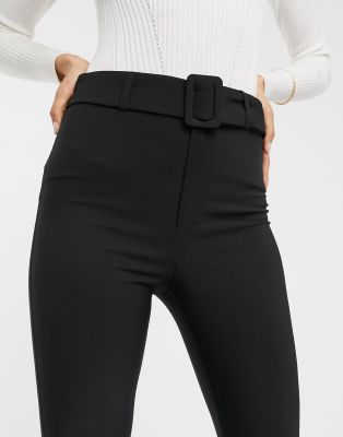 black pants with belt