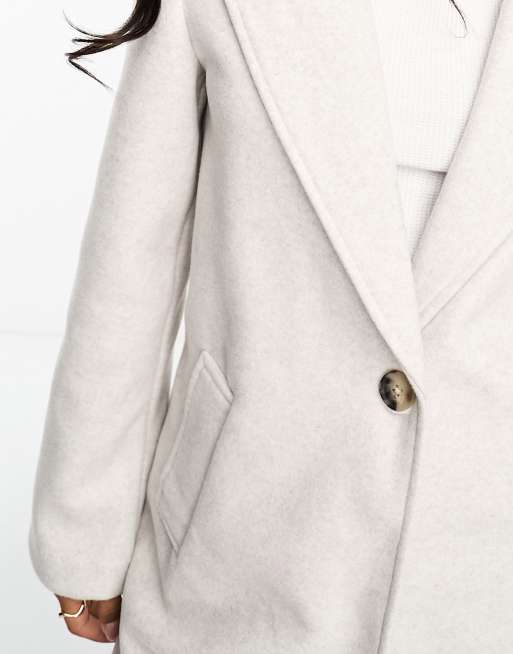 Stradivarius double breasted tailored coat in camel