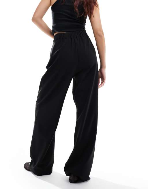 パンツ th Sarrouel Tailored Pants / black 46 JULIUS Silk Satin Twisted Sarrouel Pants (BLACK) -FASCINATE