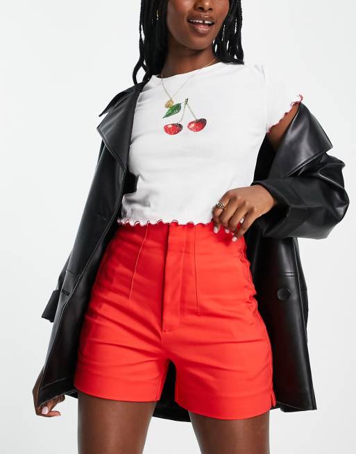 Asos red sale shorts