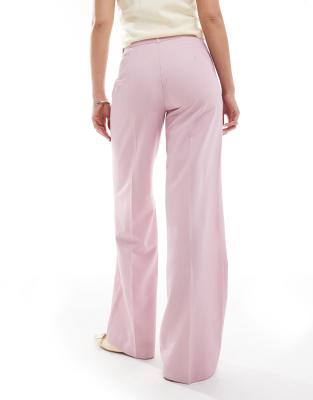 Stradivarius Tailored Straight Leg Pants In Pink