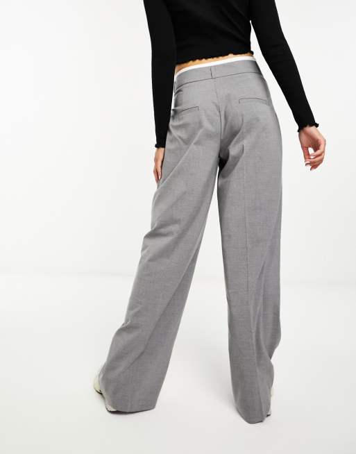 DOUBLE WAIST STRAIGHT PANTS