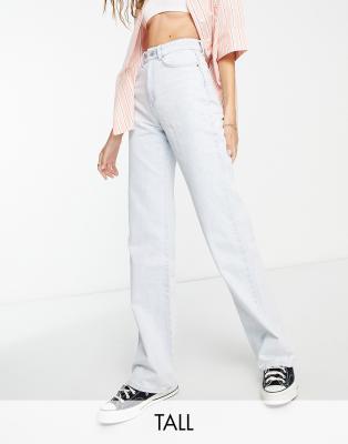 Stradivarius Tall 90s dad jean in bleach wash