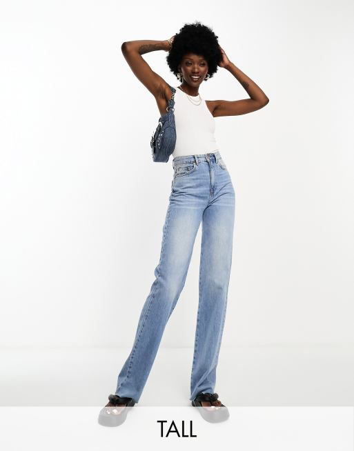 Stradivarius Tall 90s dad jeans in vintage blue ASOS