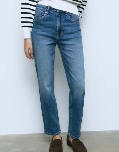 Stradivarius Tall - D14 - Jean slim confortable - Bleu clair moyen - view 1