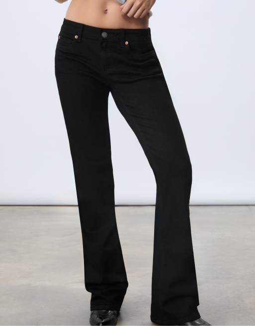 Stradivarius Tall d67 slim fit bootcut-jeans i sort, 2 af 7