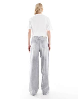 Stradivarius Tall D88 Baggy Jeans In Gray