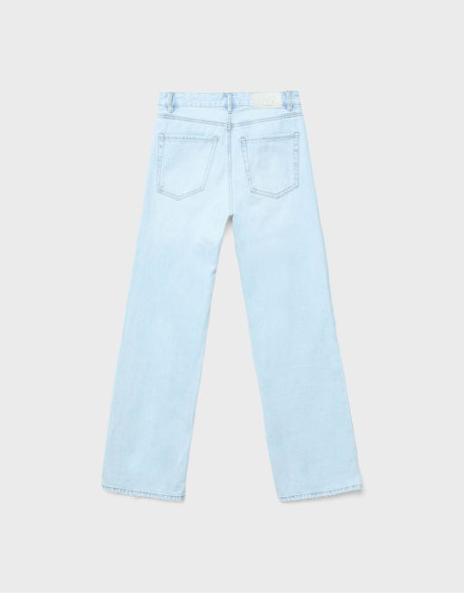 Stradivarius Tall - D92 - Lyseblå jeans med brede lige ben, 5 af 5