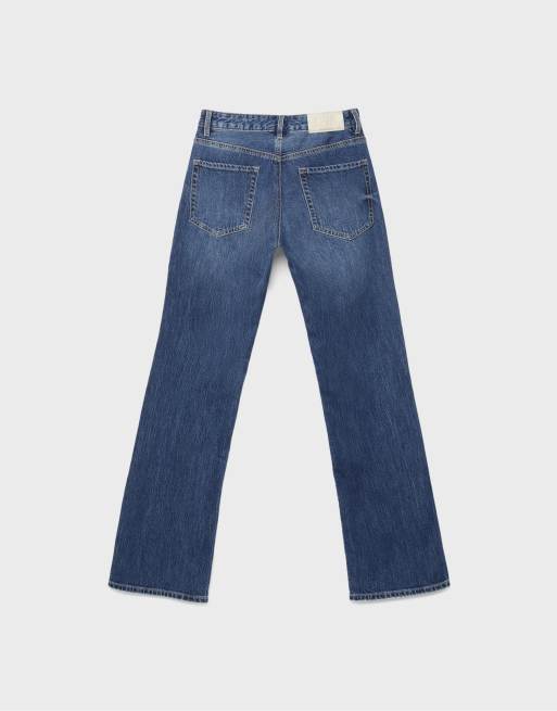 Stradivarius Tall - D98 - Blå jeans med lige ben og vintage-look, 7 af 7