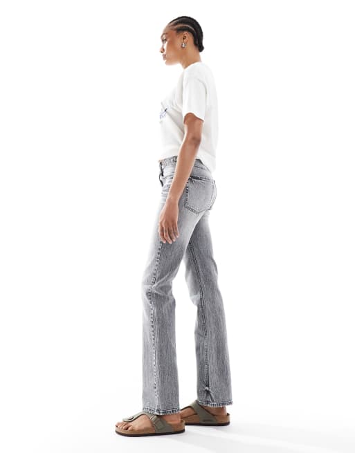 Stradivarius Tall – D98 – Gerade geschnittene Jeans in Mittelgrau mit Vintage-Effekt, 3 von 5
