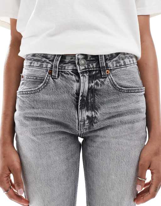 Stradivarius Tall – D98 – Gerade geschnittene Jeans in Mittelgrau mit Vintage-Effekt, 5 von 5