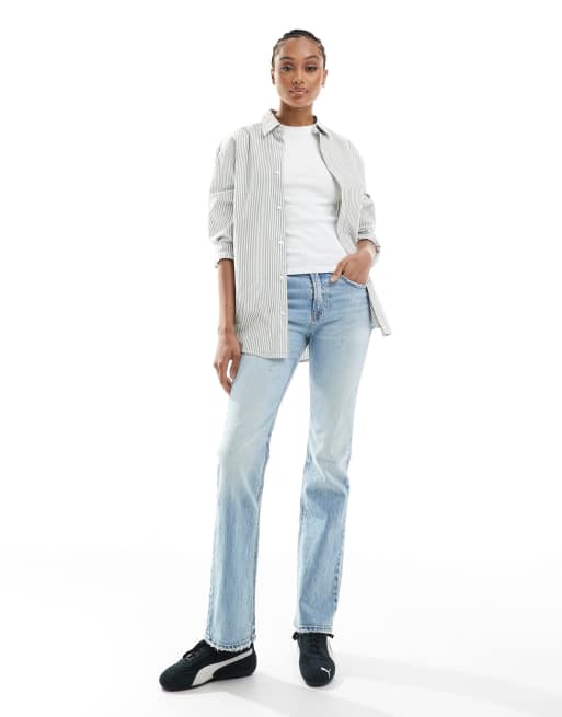 Stradivarius Tall – D98 – Jasnoniebieskie jeansy z prostymi nogawkami