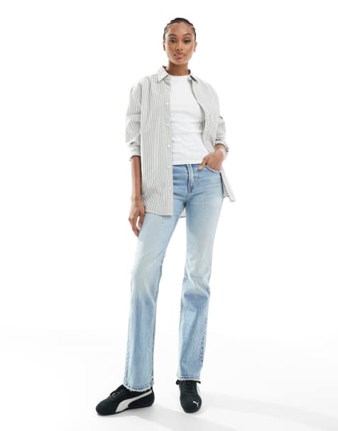 Stradivarius Tall - D98 - Jeans med lige ben i lyseblå vask - view 1