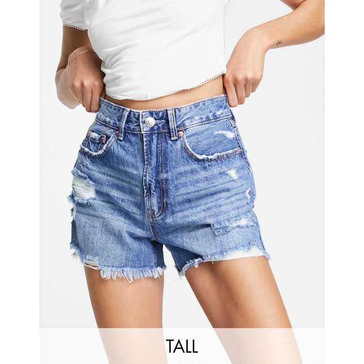 Womens tall denim shorts top