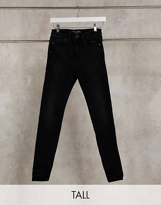 Jeans Stradivarius Tall high waist skinny jeans in black 