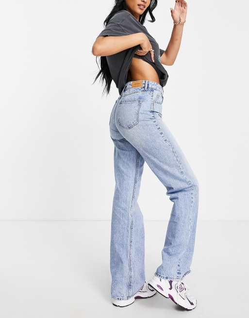 Stradivarius - Tall - Jaren 90 dad jeans met vintage blauwe wassing , 2 van 4