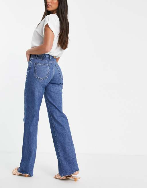 Stradivarius Tall - Mellemblå dad-jeans i 90'er-stil  , 3 af 4