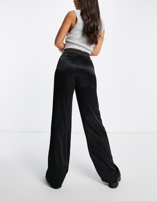 Pantalon satin 2024 noir