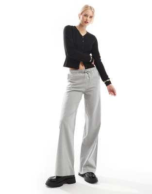 Stradivarius Stradivarius Tall pull on trouser in light grey