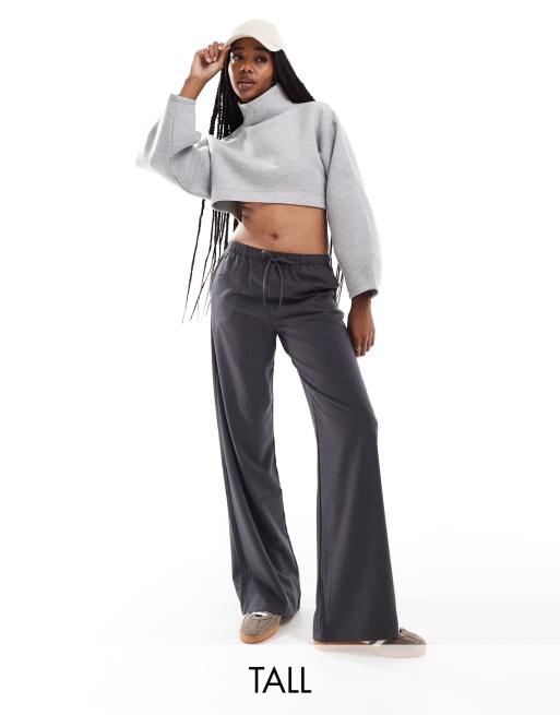 Stradivarius Tall – Schlupfhose in Grau