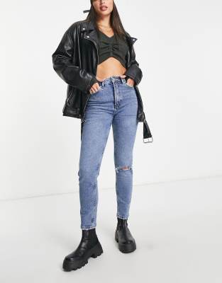 stradivarius mom jeans tall