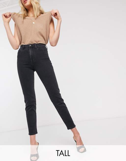 Stradivarius slim mom jean with in black |