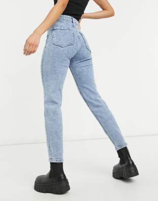 stradivarius mom jean with stretch