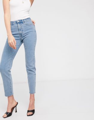 stradivarius slim fit mom jeans