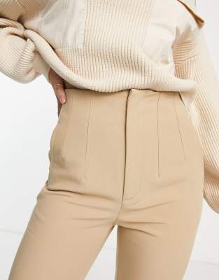 beige tailored trousers