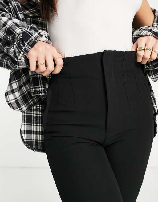 Stradivarius Tall slim tailored pants in black, 3 of 4