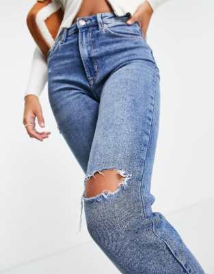 stradivarius tall slim mom jean