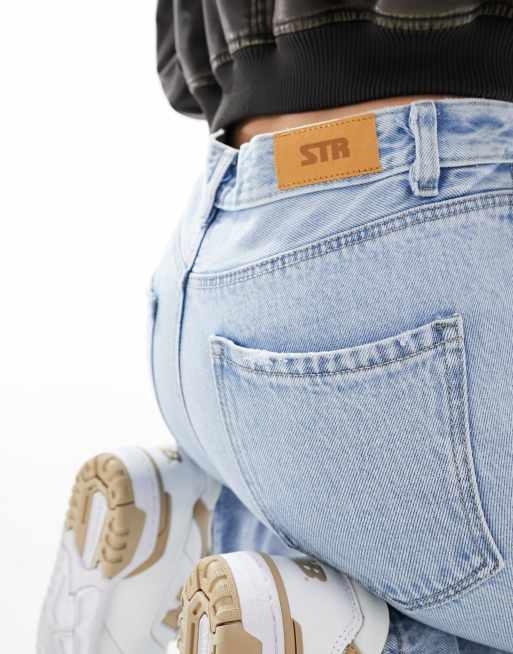 Stradivarius Tall – STR – Ljusblå jeans med raka ben, 3 av 5