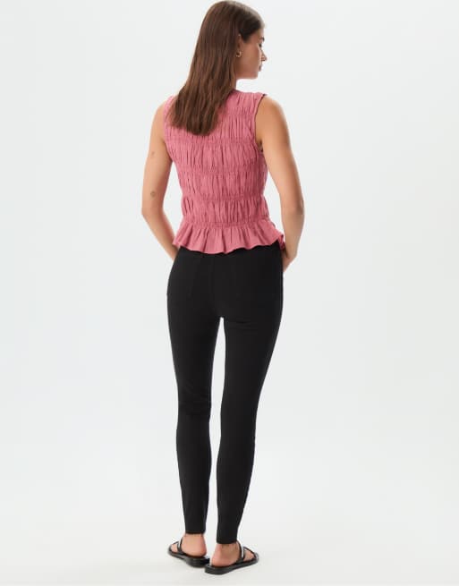 Stradivarius Tall super high-waist jeans in black, 3 of 4