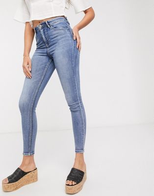stradivarius super high waist skinny jean