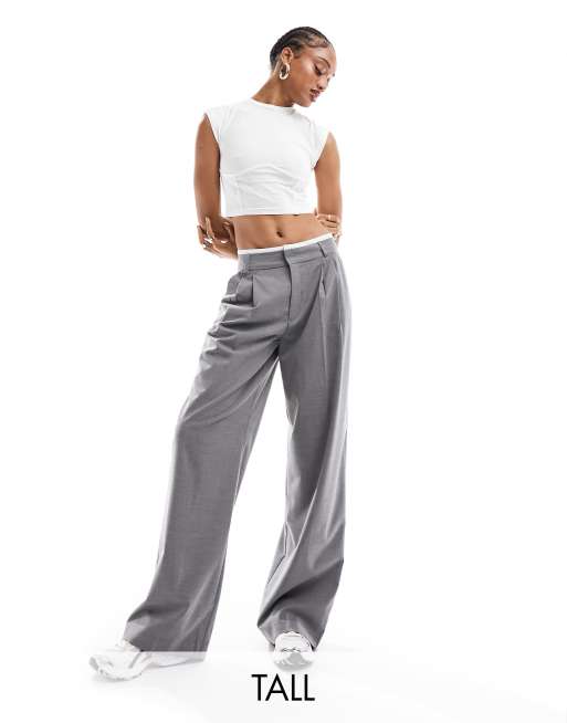 Flared Fit Mid waist Tall Trousers with 30% discount!