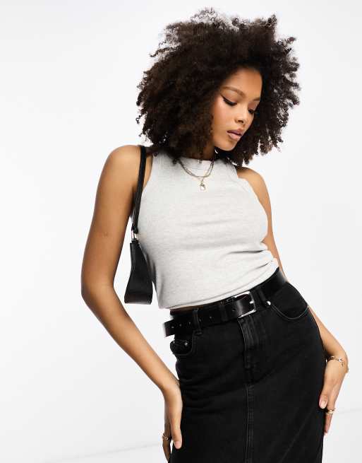 Stradivarius tank top in gray