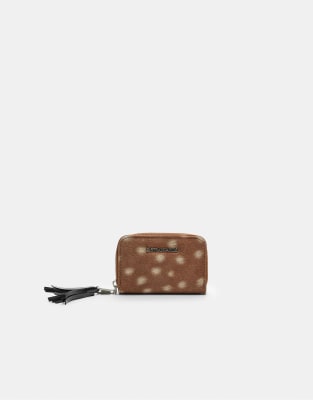 Stradivarius - Tasche in Beige mit Reißverschluss und Print-Neutral