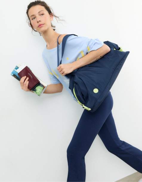 Stradivarius – Tasche in Blau mit Kontrastdesign - view 1