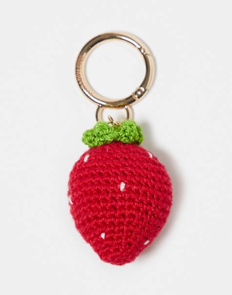 Stradivarius - Tashangertje met gehaakte aardbei in rood - view 1