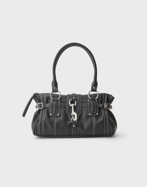 Stradivarius taske med hummerlås i sort - view 1