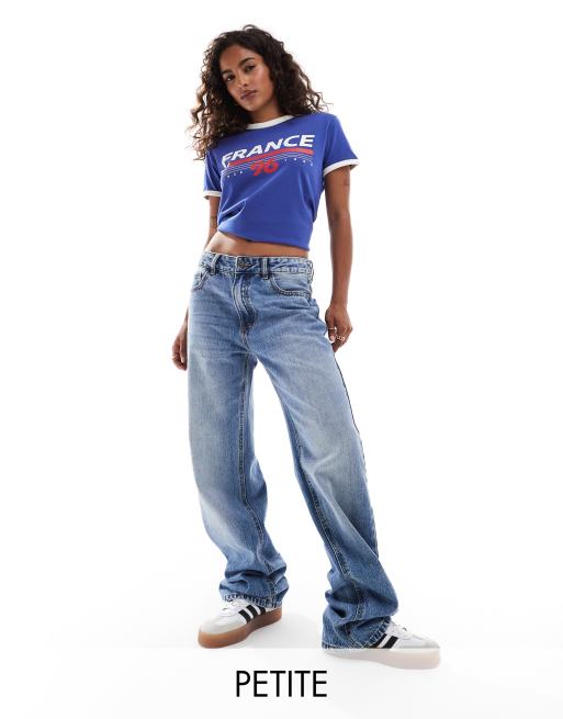 Stradivarius - Teen - STR - Jeans met rechte pijpen in blauw met medium wassing