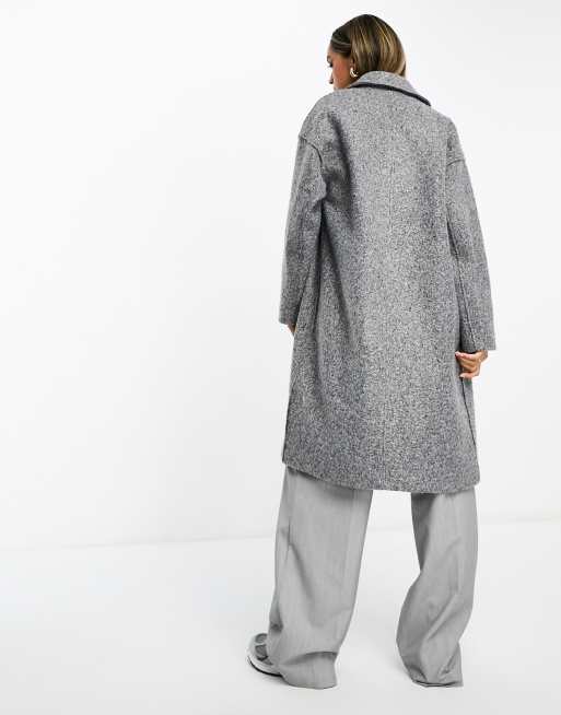 Textured shop boucle coat