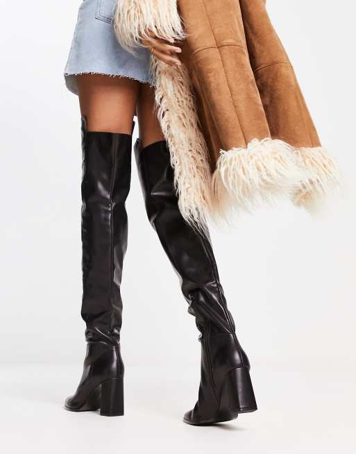 Stradivarius knee high on sale boot