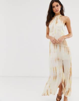 yellow tie dye dress