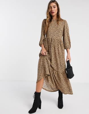 asos tiered midi dress