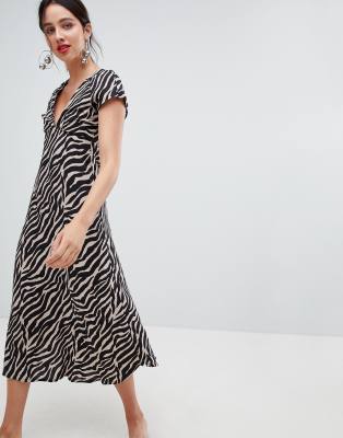 stradivarius animal print dress