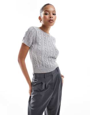 Top in misto modal - Grigio scuro