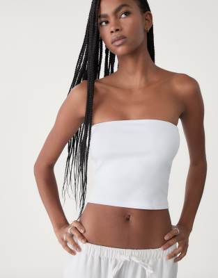 Stradivarius - Top bandeau - Blanc - Stradivarius - Modalova